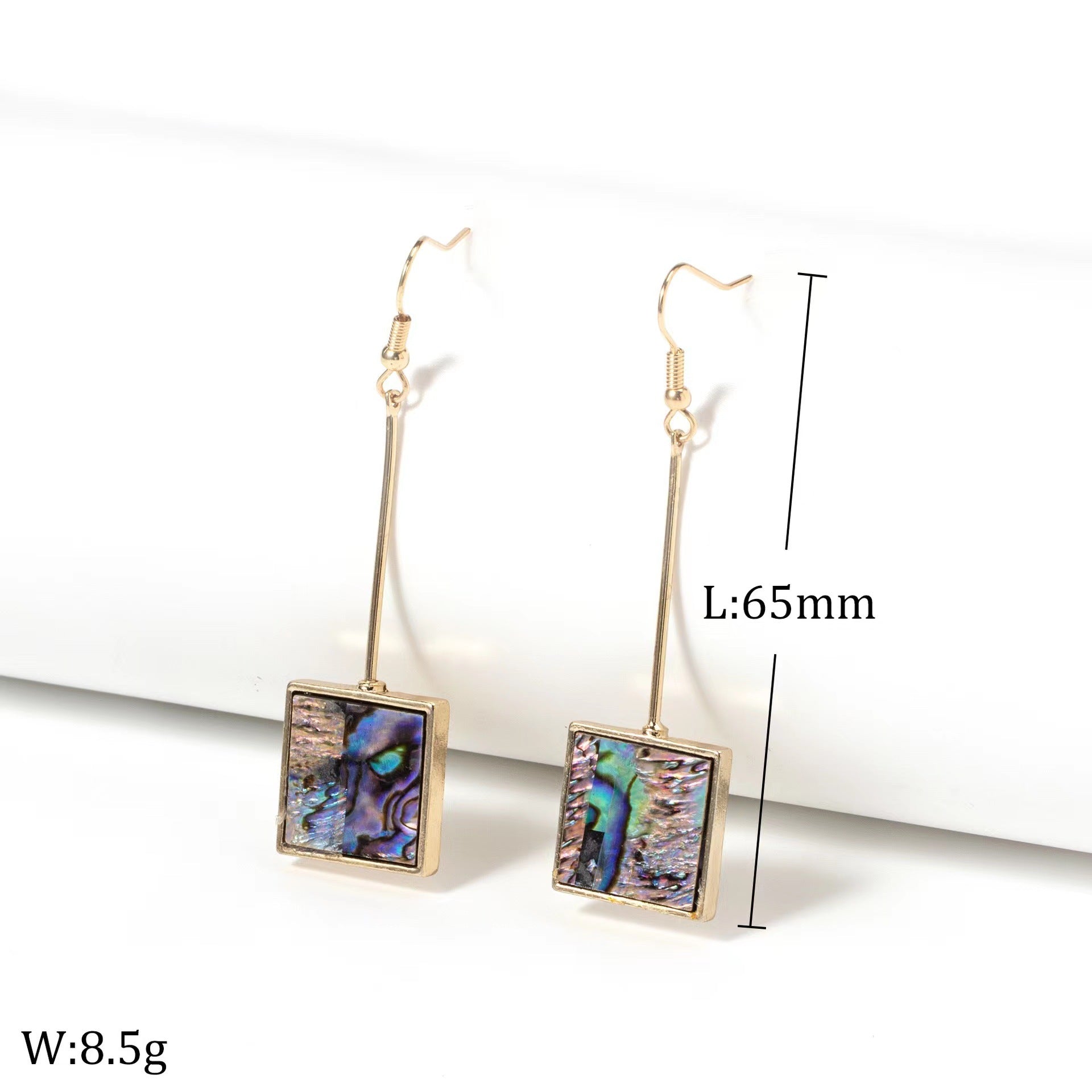 Venta al por mayor Pendientes De Concha De Abulón De Círculo Ahuecado